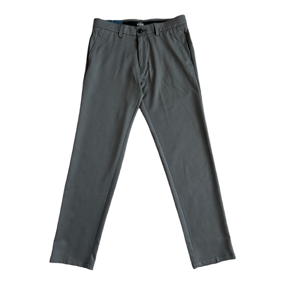 Mens Pants HAGGAR H26 Grey Slim Fit Super Flex Waistband Performance Dress Pants - Picture 5 of 10